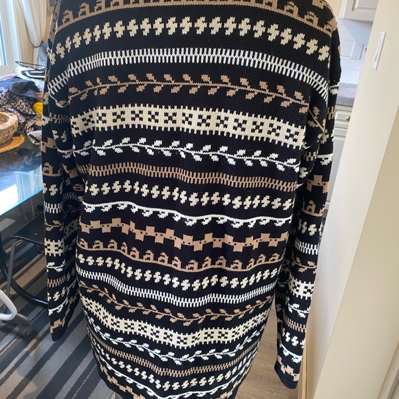 Avon vintage sz large acrylic brown/ black sweater - Picture 6 of 7